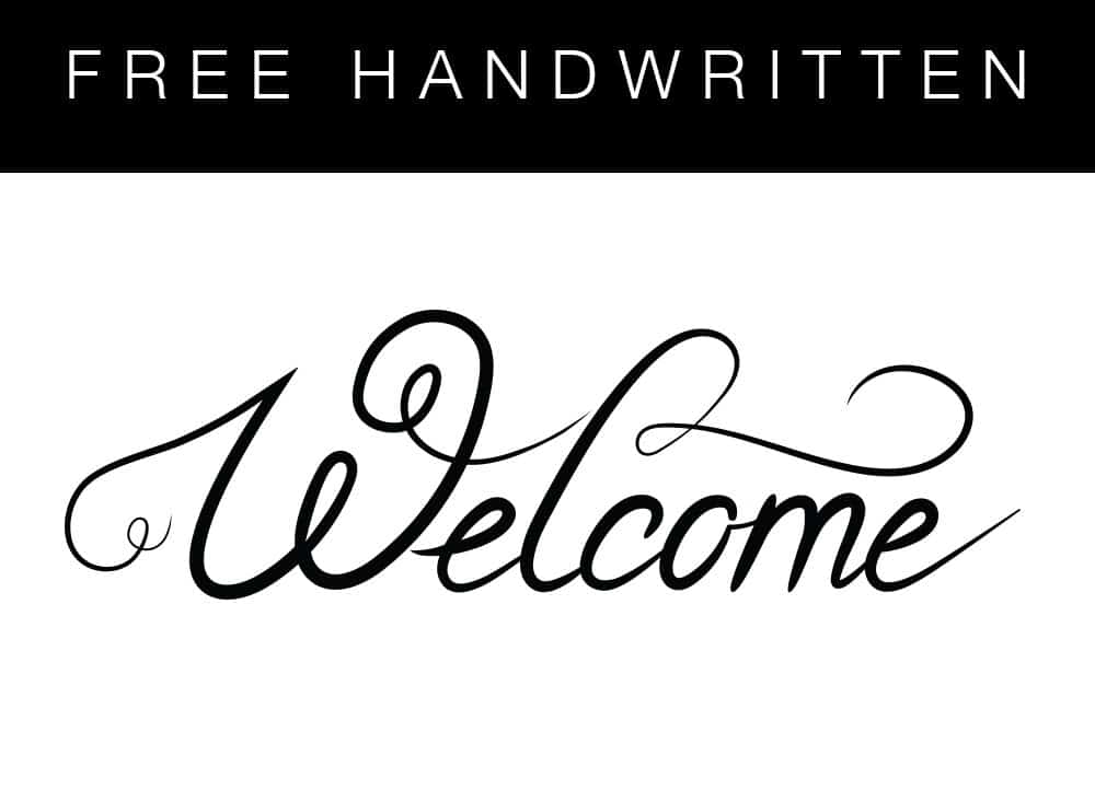 Fuentes de Bienvenida manuscritas gratuitas –– SVG y DXF